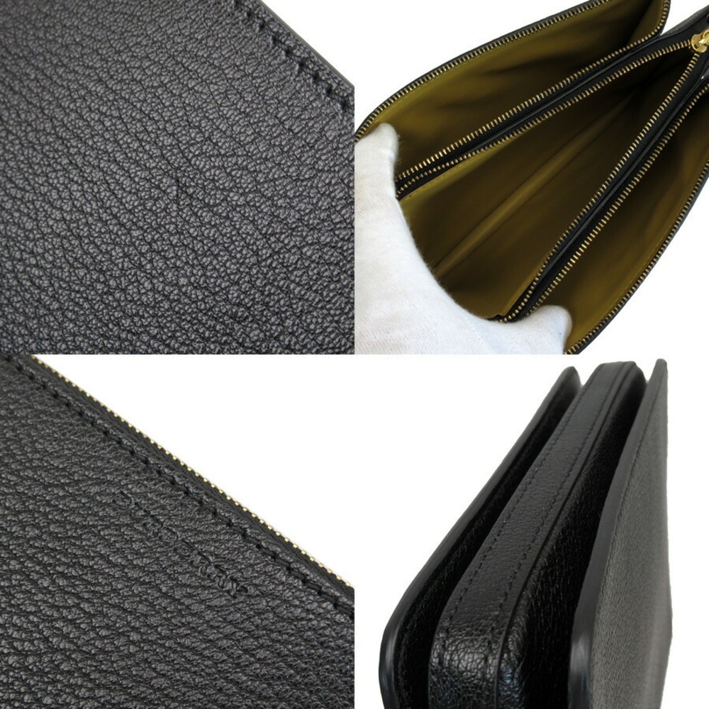 Burberry Crossbody Shoulder Bag Black Gold Leather - Picture 2 of 3